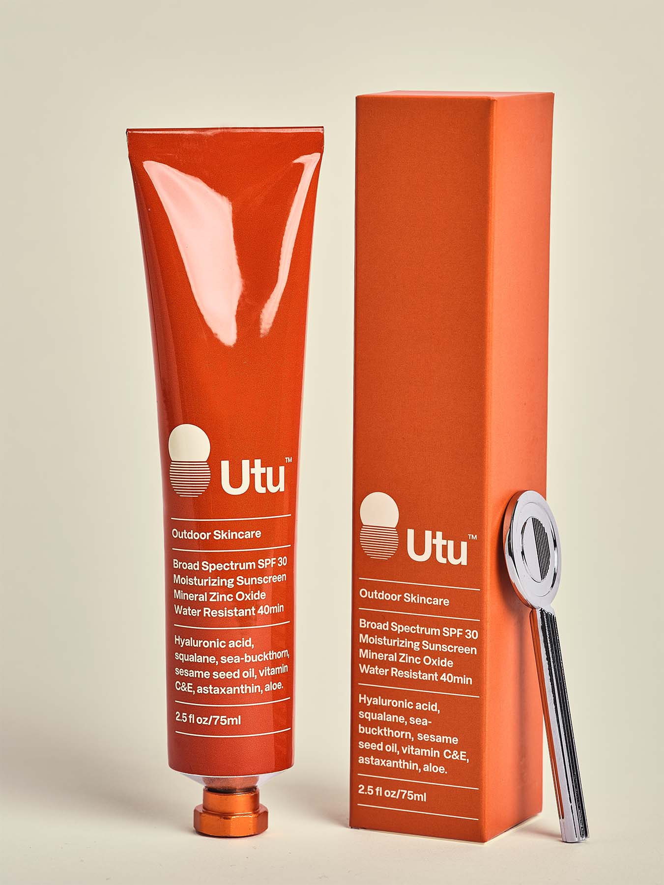SPF30 Daily Moisturizer Clean Mineral Sunscreen Hyaluronic Acid Squalane Vitamin C+E