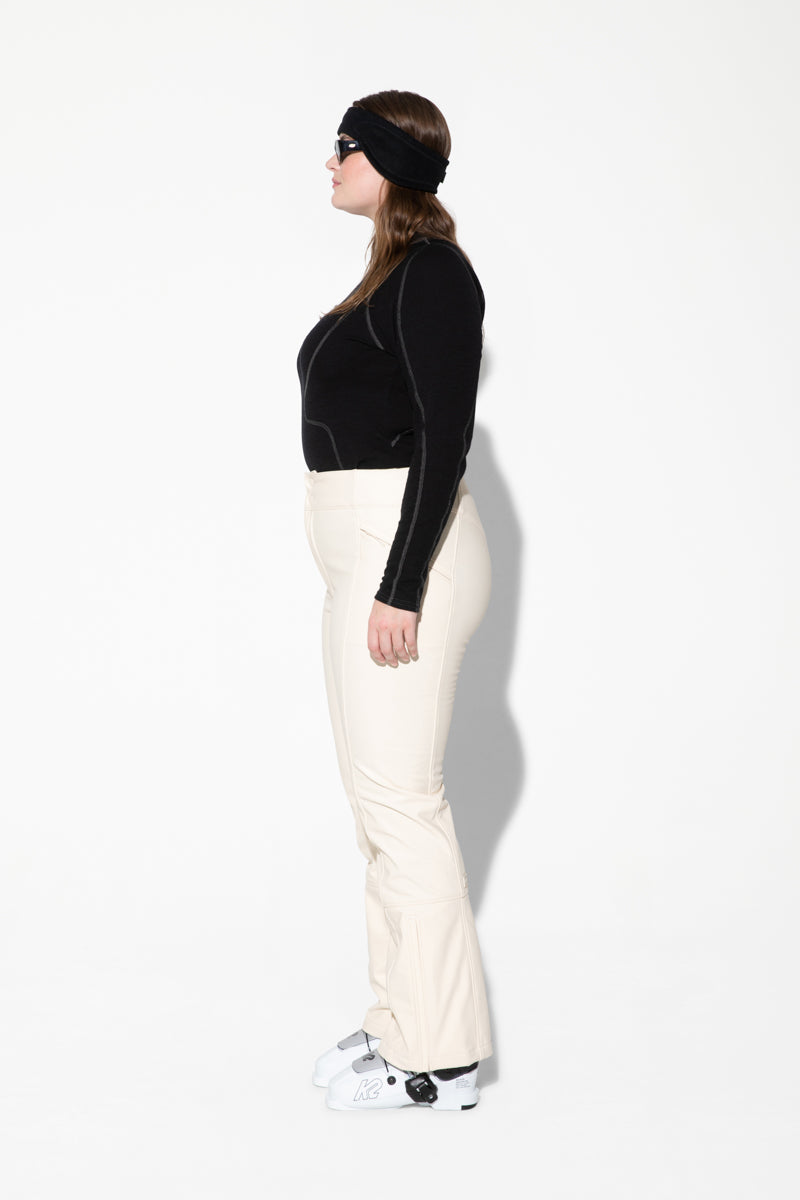 Emma Soft Shell Pant - Short Length - Oatmilk White