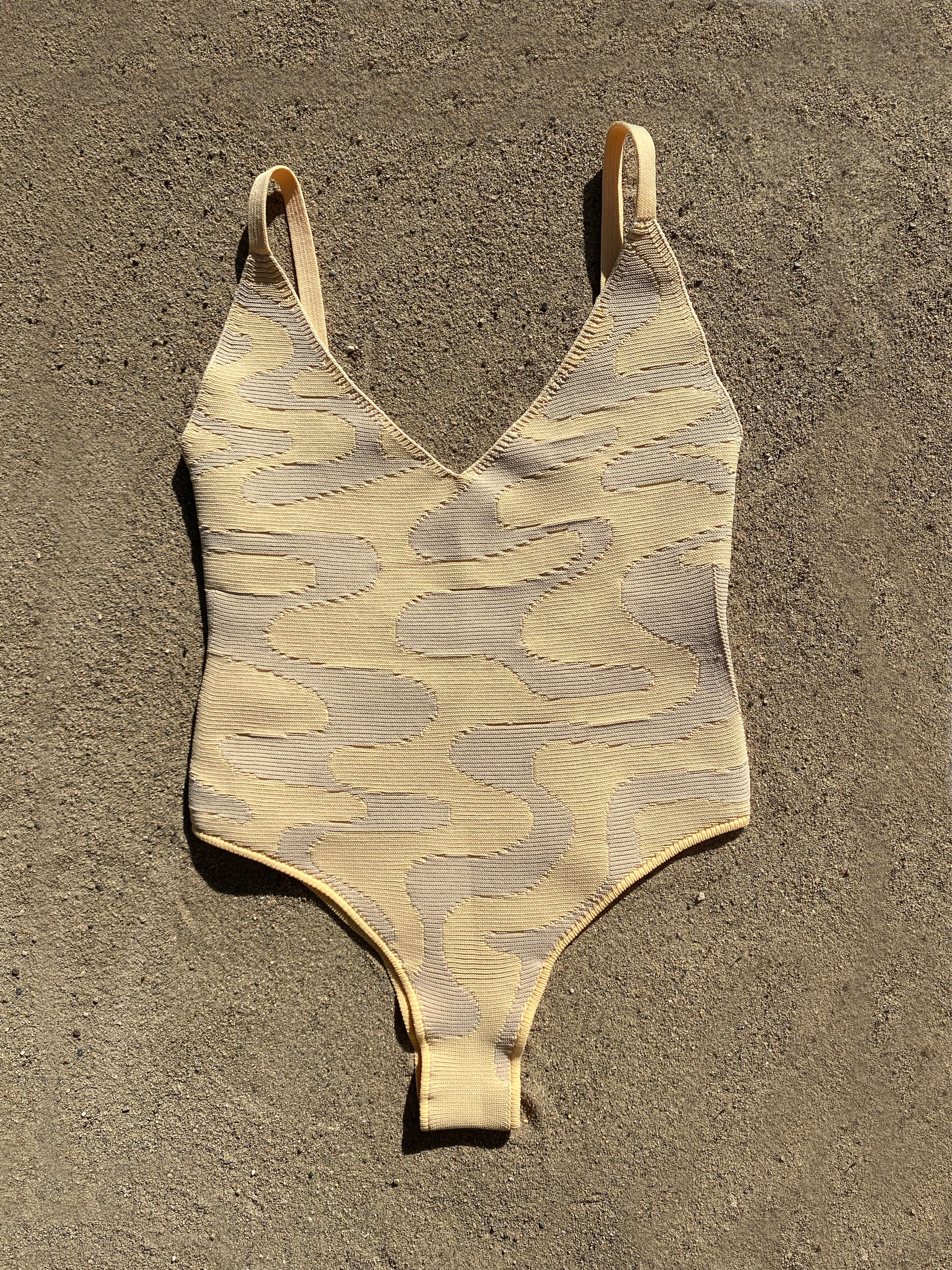 Meri One Piece Swimsuit in Butter + Sand